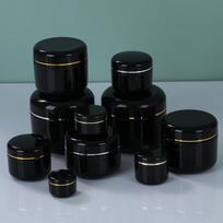 Veido kremo indelis (PP) - Galima įsigyti 10g, 20g, 30g, 50g, 100g, 150g, 200g, 250g - Kosmetikos pavyzdžių dozavimo indelis 10g; Black black