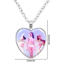 Anime Kpop Girls Necklaces Heart Shape Pendants Anime Rumi Zoey Mira Jewelry Pendant Kpop Fans High Quality Gifts