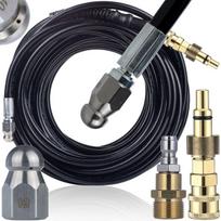 Žarna HydroJet Pro 20M – Kanalizacijos, Slėgis 200 bar, Ilgis 20 m, Adapterių Komplektas