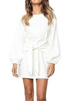 2025 Cross-Border Solid Color Dress: Simple & Comfortable Style M