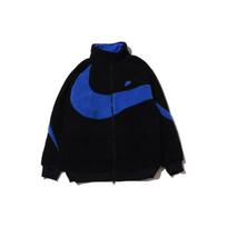 Nike Big Swoosh Reversible Boa Jacket (Asia Sizing) Black/Game Royale Men Outerwear BQ6546-009 XL