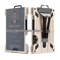 Metal RFID Card Holder - Anti-Skimming, Transparent Business ID and Credit Card Clip