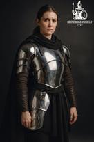 Women's Medieval Knight Costume Set with Cuirass, Pauldrons & Tassets for LARP Cosplay Renaissance