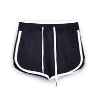 Women's Elastic Waist Shorts Wide Leg Shorts Loose Fit Korean Casual Pure Cotton Summer Sport Lounge Hot Pants With Contrast Stitching Pocket S