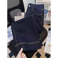 Women's High Waist Wide Leg Jeans Loose Urban Straight Leg Cropped Pants Summer Lightweight Pear Body Friendly Non Iron Denim Trousers S