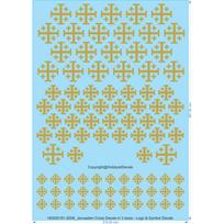 Jerusalem Cross Decals in 3 sizes - 1/56 - Logo & Symbol Decals - Waterslide, 1/56