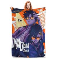Cartoon Manga Dandadan Action Comedy Creative Blanket Super Soft Flannel Sofa Throw Blanket for Bedding Throws Bedspread Quilt Size: 75*100cm, Weight: 230 GSM