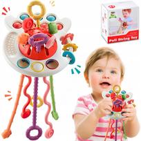 Pop It Montessori Anti-Stress Sensory Teether Toy for Babies 4 in 1