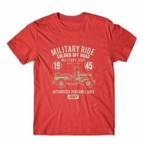 Military Ride Soldier Jeep T-Shirt 100% Cotton Premium Tee NEW M