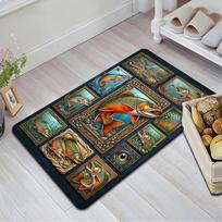 Trout Art Collection Pattern Rug Floor Mat for Living Room or Bedroom Soft and Comfortable Carpet a Gift for Birthday and Holiday. 40x60cm( 15x23in )