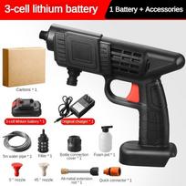 500W 21V buitinis belaidis elektrinis vandens pistoletas, nešiojamas aukšto slėgio automobilių plovimo mašina įkraunamas putų generatorius water gun+3 cell batteries