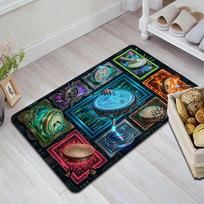 Drum Evolution Neon Pattern Rug Floor Mat for Living Room or Bedroom Soft and Comfortable Carpet a Gift for Birthday and Holiday. 40x60cm( 15x23in )