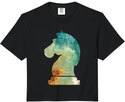 Chess Player Horse Knight Chess Lover Gift Comfort Colors Crop Top Unisex T-Shirt M