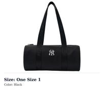 MLB Nylon One Shoulder Travel Bag Gym Bag Unisex Black 3ABQL024N-50BKS One Size 1