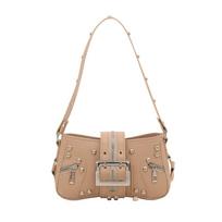 Spicy Girl Rivet Shoulder Bag Pu Leather Locomotive Pack Trend Vintage Armpit Bag  Shopping