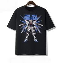 2026 Summer Casual Anime Short Sleeve Top, Oversized Pure Cotton T-Shirt Printed With RX-78-2 Cartoon Mecha T-Shirt 4XL