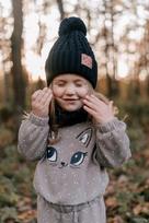 Fleece-lined winter hat with a neck warmer