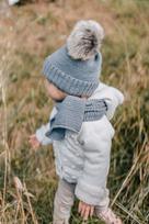 Fleece-lined winter hat and scarf for children