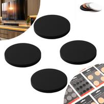 Self-adhesive silicone anti-slip pads, brown, diameter 34 (pack of 4)