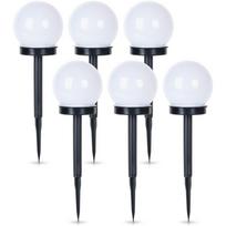 Solar LED garden lamps, steel, driven in, 11.5 cm, 12 pcs.
