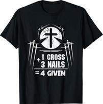 New Jesus Appreciation Nails Cross Forgiveness Christ T-Shirt M