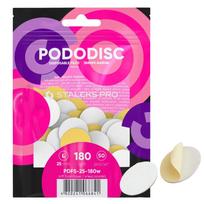 STALEKS Replacement white files on a soft base for PODODISC L EXPERT 180 grit disc (50 pieces)