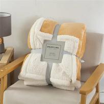 Blanket Quilt Blankets For Bed Double Layer Fleece Throw Soft (71420001)