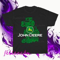 agriculture john deere Active Logo T-Shirt S green