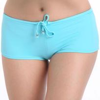 Women's Swim Boardshorts Beach Bikini Bottoms, Swimming Trunks Highly Elastic Quick-Drying with Adjustable Ties Fresh Lake Blue Color S-XXL S