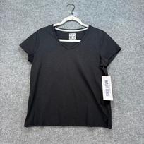 Muk Luks Tshirt Womens Medium Black Vneck Cotton Blend Casual Basic NEW Unisex T-Shirt XL