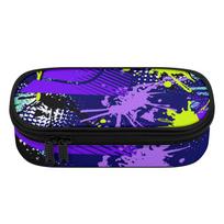 Pen Case Large Capacity Durable 300D Polyester Zip Around Closure with Mesh Pocket Removable Divider and Pen Slots for Boys Girls One Size