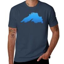 Great Lakes Lake Superior Outline TShirt Mechanic Work Tee Shirt S