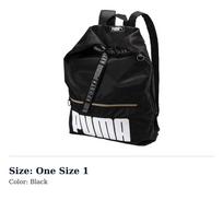 PUMA Fabric Handheld Backpack Regular Womens Black 075410-01 One Size 1