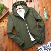 Jacket Men's Spring and Autumn New Fleece Thickened Casual Loose Outdoor Jacket Windproof M