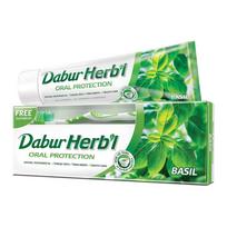 Oral Protection Toothpaste 150g  + FREE Toothbrush Dabur Herb'l Basil 1 unit