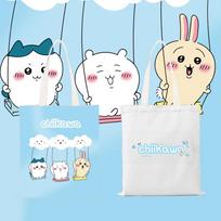 Chiikawa Anime Large Capacity Canvas Tote Bag - Cartoon Shoulder Bag for Women and College Students 35x40cm, 115g