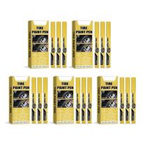 15Pcs Yellow Tire Paint Pen Quick Drying Water Resistant Yellow Tire Marker Pen For Car Tire Lettering Scratch Repair 1