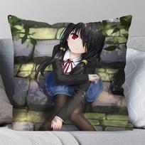1 vnt. Tokisaki Kurumi Anime DATE A LIVE Pagalvės užvalkalas Kvadratinė pagalvė Miegamasis Sofa Laisvalaikis Komfortas Automobilis Svetainė Namų dekoravimas 40X40 16x16Inch