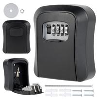 Wall Mount Key Lock Safe Secret Storage Box Code Security Lock No Key Home Garage Office Key Portable Combination Box Organizer