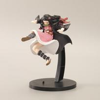12CM Anime Demon Slayer Kamado Nezuko Fighting Stance Kick Model Toy Gift Collection For Kids PVC Aciton Figure No box