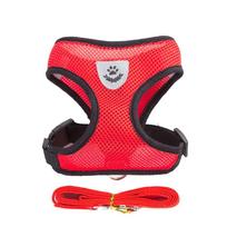 Breathable Cat Chihuahua Pug Bulldog Collar Pet Harness Dog Leash Puppy Vest M žalia