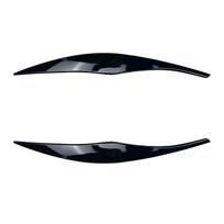 2Pcs Car Front Headlight Eyebrow Eyelid Cover For BMW 3 Series E90 E91 320i 330i  2005-2012 ABS  Black/Carbon Look Stickers