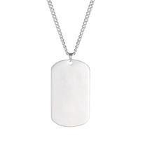 Military Army Tactical Personalized Bar Dog Tag Necklace Soldier Chain Custom War For Men Women Metal Stainless Steel