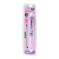 Sanrio FriXion Ball 3 Slim Kuromi Polycarbonate Ball Ink Pen 928003 Diameter 0.38mm Colors Black, Red, Blue, Knock-Type