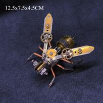 3D Brass Insect Puzzle, Steampunk Bee Metal Model Kit - DIY Craft for Adults, Brain Teaser Gift, Ornament