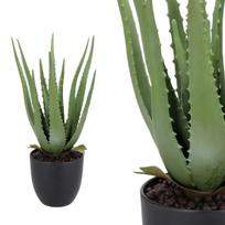 Artificial Aloe Plant In A Pot, 45 Cm High, Green, Like A Life Decoration