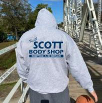 Keith Scott Body Shop Unisex Ribbed Fleece Hoodie - European & American Sizes XXL