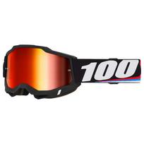 Downhill akiniai Accuri® 2 - Magnus Mask // Raudoni veidrodiniai lęšiai, 100% apsauga nuo UV spindulių (juodi)