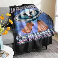 Italian Brain Rot Meme Tralalero Tralala Throw Blanket Soft Flannel Throw Lightweight Summer Home Nap for Office Travel Sofa Bed 80x120cm(31x47inch)