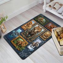 Triceratops Evolution Pattern Rug Floor Mat for Living Room or Bedroom Soft and Comfortable Carpet a Gift for Birthday and Holiday. 40x60cm( 15x23in )